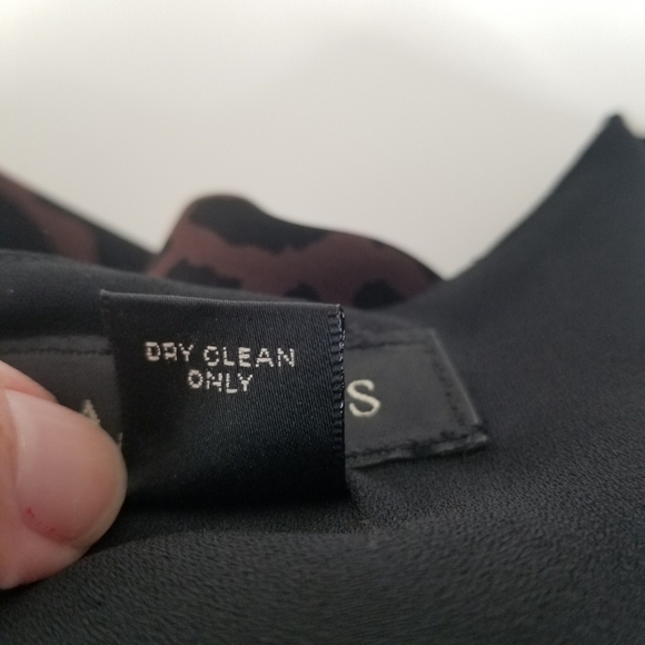 Harold's 100% Silk Brown Leopard Print Skirt Size 8 Pleated Hem - Picture 11 of 11